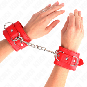 Kink Wrist Restraint-3 D-ring Maniglie per Polsini-Rosso