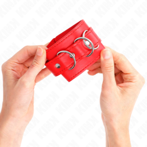 Kink Wrist Restraint-3 D-ring Maniglie per Polsini-Rosso 8 Kink Wrist Restraint-3 D-ring Maniglie per Polsini-Rosso · Bondage & Manette (imaginea 4)