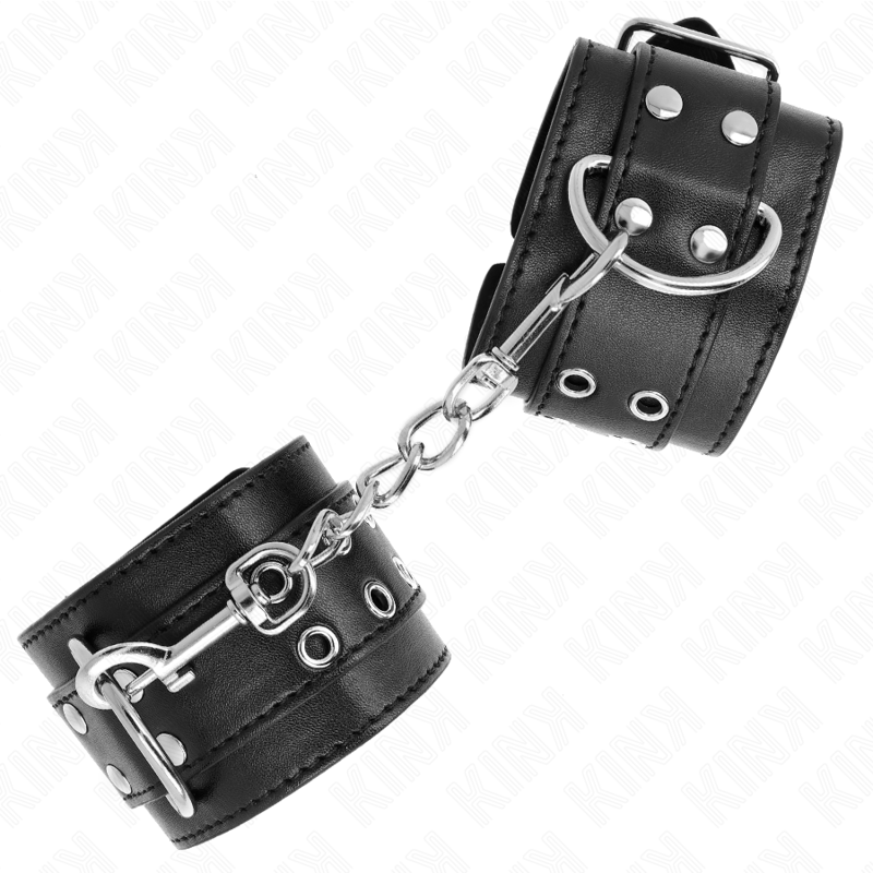 Kink Wrist Restraint-Manette a mano a due fibbie nere 3 Kink Wrist Restraint-Manette a mano a due fibbie nere · Bondage & Manette (imaginea 3)