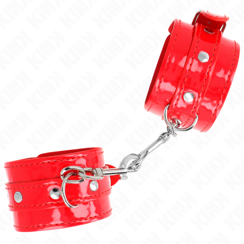 Kink Wrist Restraint-Shiny Hand Cuffs Rosso, Regolabile 23-33 cm 2 Kink Wrist Restraint-Shiny Hand Cuffs Rosso, Regolabile 23-33 cm · Bondage & Manette (imaginea 2)