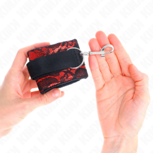 Kink Wrist Restraint-Manette di velluto con pizzo e · Bondage & Manette (imaginea 4)