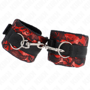 Kink Wrist Restraint-Manette di velluto con pizzo e · Bondage & Manette (imaginea 3)