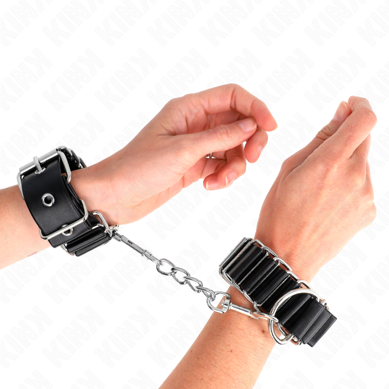 Kink Wrist Restraint-Polsini sottili tipo cerniera nera