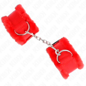 Kink Wrist Restraint-Polsini imbottiti con Rosso · Bondage & Manette (imaginea 3)