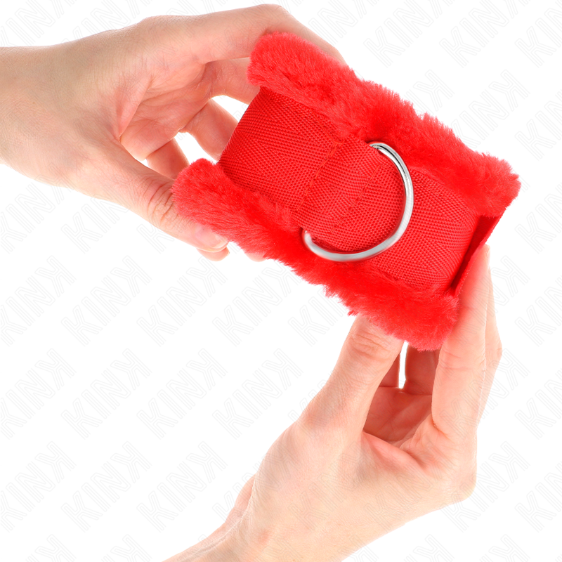 Kink Wrist Restraint-Polsini imbottiti con Rosso · Bondage & Manette (imaginea 4)