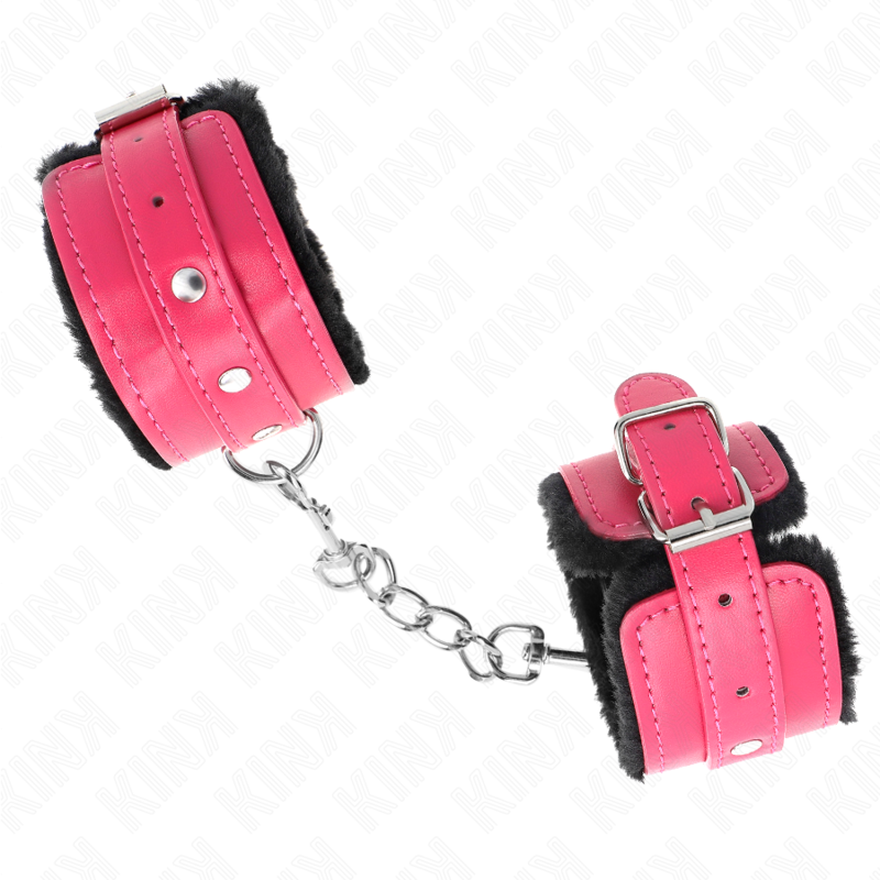 Kink Wrist Restraint-Polsini imbottiti con Nero, Rosa 3 Kink Wrist Restraint-Polsini imbottiti con Nero, Rosa · Bondage & Manette (imaginea 3)