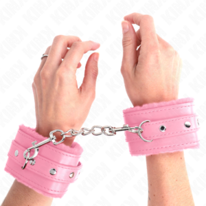 Kink Wrist Restraint-Premium Manchete Căptușite cu Blană Roz · Bondage & Catuse