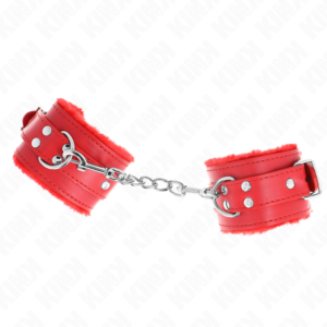 Kink Wrist Restraint-Polsini imbottiti con Rosso · Bondage & Manette (imaginea 3)