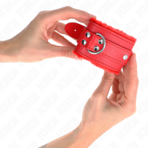 Kink Wrist Restraint-Polsini imbottiti con Rosso · Bondage & Manette (imaginea 4)