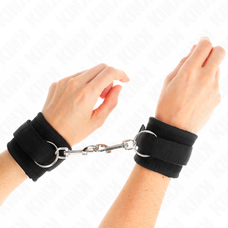 Kink Wrist Restraint-Manette da polso Nylon Hook&loop Nero · Bondage & Manette