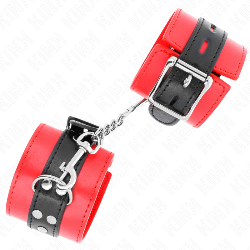 Kink Wrist Restraint-Polsini rossi con cinturino 3 Kink Wrist Restraint-Polsini rossi con cinturino · Bondage & Manette (imaginea 3)