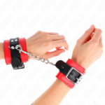 Kink Wrist Restraint-Polsini rossi con cinturino · Bondage & Manette