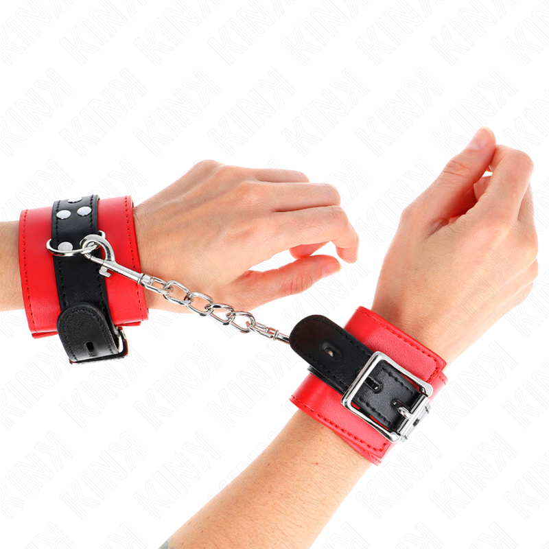 Kink Wrist Restraint-Polsini rossi con cinturino 1 Kink Wrist Restraint-Polsini rossi con cinturino · Bondage & Manette