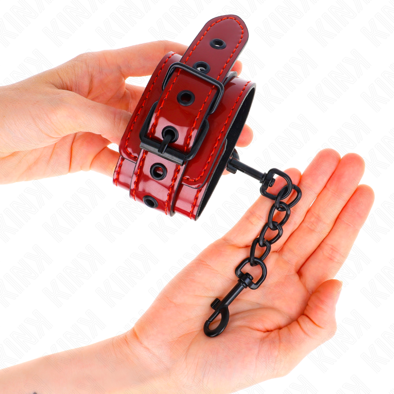 Kink Wrist Restraint-Polsini per polsini Rosso Chiuso 23 X 4 Kink Wrist Restraint-Polsini per polsini Rosso Chiuso 23 X · Bondage & Manette (imaginea 4)
