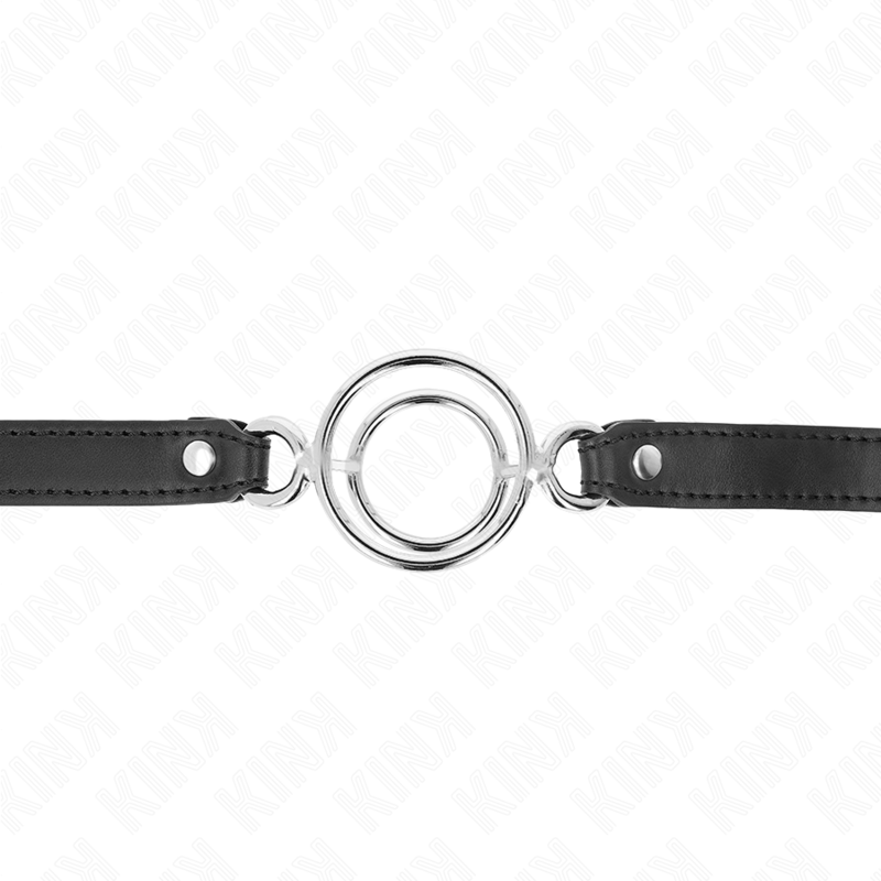 Kink Collar & Gag-Gag con Multiple O-rings 5 cm, Nero, 63 X 2.5 cm 3 Kink Collar & Gag-Gag con Multiple O-rings 5 cm, Nero, 63 X 2.5 cm · Bondage & Manette (imaginea 3)