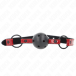 Kink Collar & Gag-Gag Bilă din Leatherette Lucios 4.5 cm - Curea · Bondage & Catuse