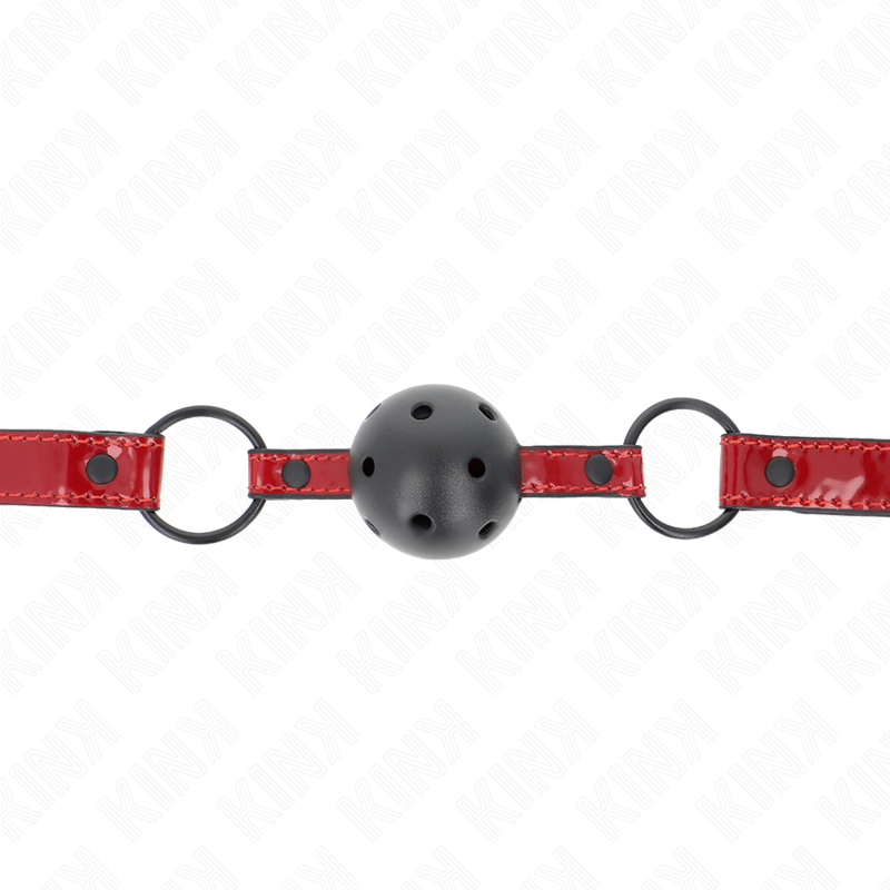 Kink Collar & Gag-Gag Palla di Leatherette Lucios 4.5 cm - Cinturino 3 Kink Collar & Gag-Gag Palla di Leatherette Lucios 4.5 cm - Cinturino · Bondage & Manette (imaginea 3)