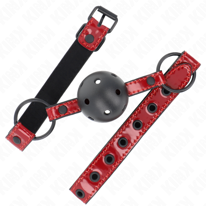 Kink Collar & Gag-Gag Palla di Leatherette Lucios 4.5 cm - Cinturino 2 Kink Collar & Gag-Gag Palla di Leatherette Lucios 4.5 cm - Cinturino · Bondage & Manette (imaginea 2)