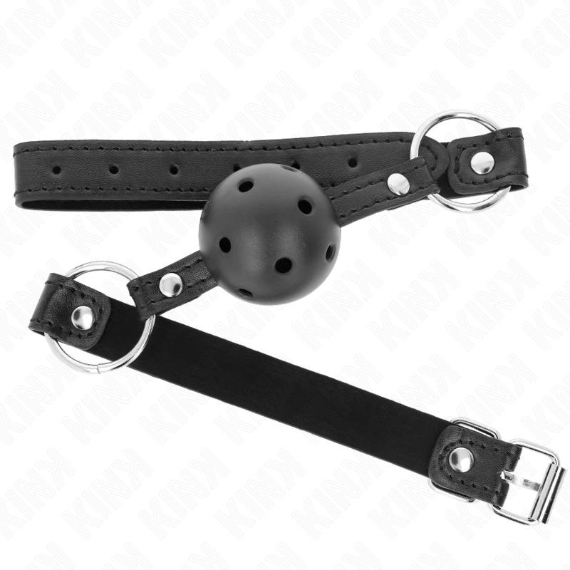 Kink Collar & Gag-Gag Palla Nera 4.5 cm Modello 1 63.5 X 2 cm 2 Kink Collar & Gag-Gag Palla Nera 4.5 cm Modello 1 63.5 X 2 cm · Bondage & Manette (imaginea 2)