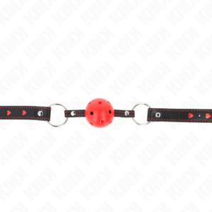 Kink Collar & Gag-Gag a Sfera Rossa Modello 2 65 X 2.5 cm · Bondage & Manette (imaginea 2)