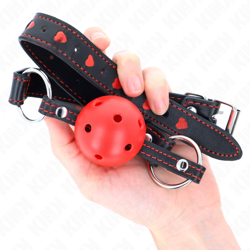 Kink Collar & Gag-Gag a Sfera Rossa Modello 2 65 X 2.5 cm 3 Kink Collar & Gag-Gag a Sfera Rossa Modello 2 65 X 2.5 cm · Bondage & Manette (imaginea 3)
