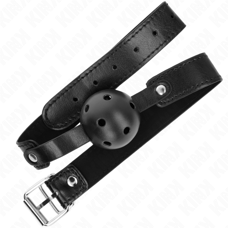 Kink Collar & Gag-Palla Respirabile Nera 4.5 cm, Cinturino 65 X 2 Kink Collar & Gag-Palla Respirabile Nera 4.5 cm, Cinturino 65 X · Bondage & Manette (imaginea 2)