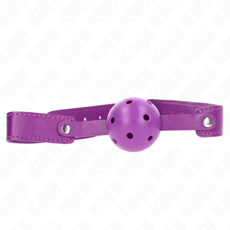 Kink Collar & Gag-Gag Palla Respirabile Viola 4.5 cm, Cinturino 65 X