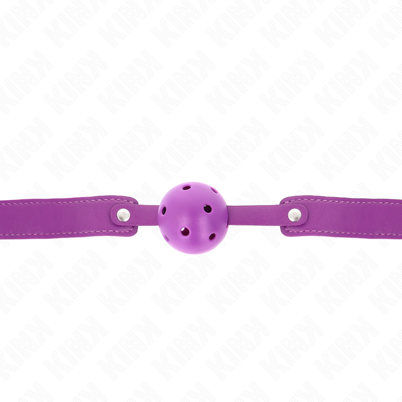 Kink Collar & Gag-Gag Palla Respirabile Viola 4.5 cm, Cinturino 65 X 3 Kink Collar & Gag-Gag Palla Respirabile Viola 4.5 cm, Cinturino 65 X · Bondage & Manette (imaginea 3)