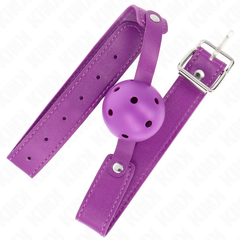 Kink Collar & Gag-Gag Palla Respirabile Viola 4.5 cm, Cinturino 65 X 2 Kink Collar & Gag-Gag Palla Respirabile Viola 4.5 cm, Cinturino 65 X · Bondage & Manette (imaginea 2)