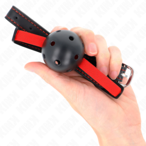 Kink Collar & Gag-Gag Tubulare Rigido 4.5 cm con Cintura Elastica · Bondage & Manette (imaginea 4)