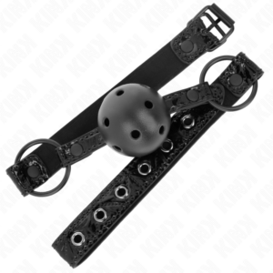 Kink Collar & Gag-Ball Gag con Modello Diamond 4.5 cm, Lunghezza · Bondage & Manette (imaginea 2)
