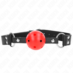 Kink Collar & Gag-Gag Palla Respirabile 4 cm con Cinturino in Pelle 132 Kink Collar & Gag-Gag Palla Respirabile 4 cm con Cinturino in Pelle