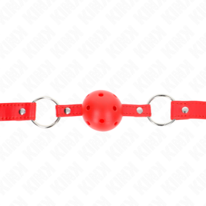 Kink Collar & Gag-Gag con Palla Traspirante 4 cm con Doppia Notte