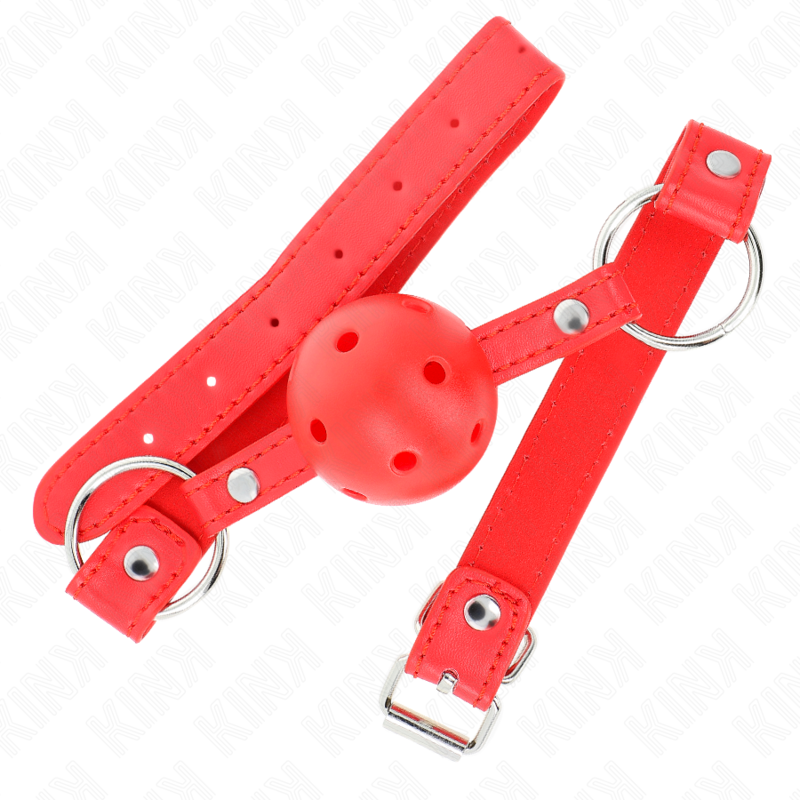 Kink Collar & Gag-Gag con Palla Traspirante 4 cm con Doppia Notte 2 Kink Collar & Gag-Gag con Palla Traspirante 4 cm con Doppia Notte · Bondage & Manette (imaginea 2)