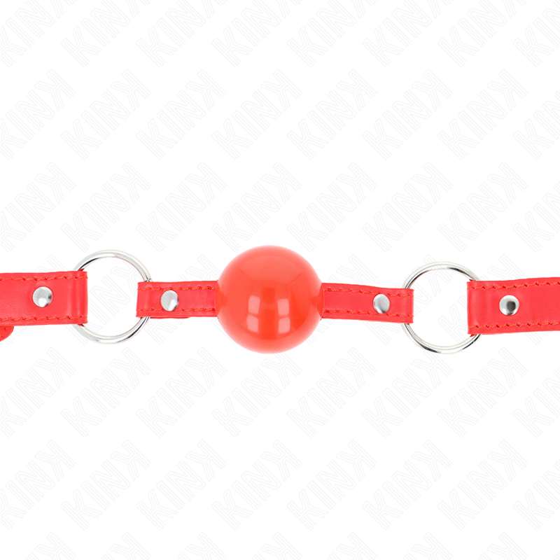 Kink Collar & Gag-Tpe Ball 4 cm Gag con Rosso Lock 60 X 2 cm 2 Kink Collar & Gag-Tpe Ball 4 cm Gag con Rosso Lock 60 X 2 cm · Bondage & Manette (imaginea 2)