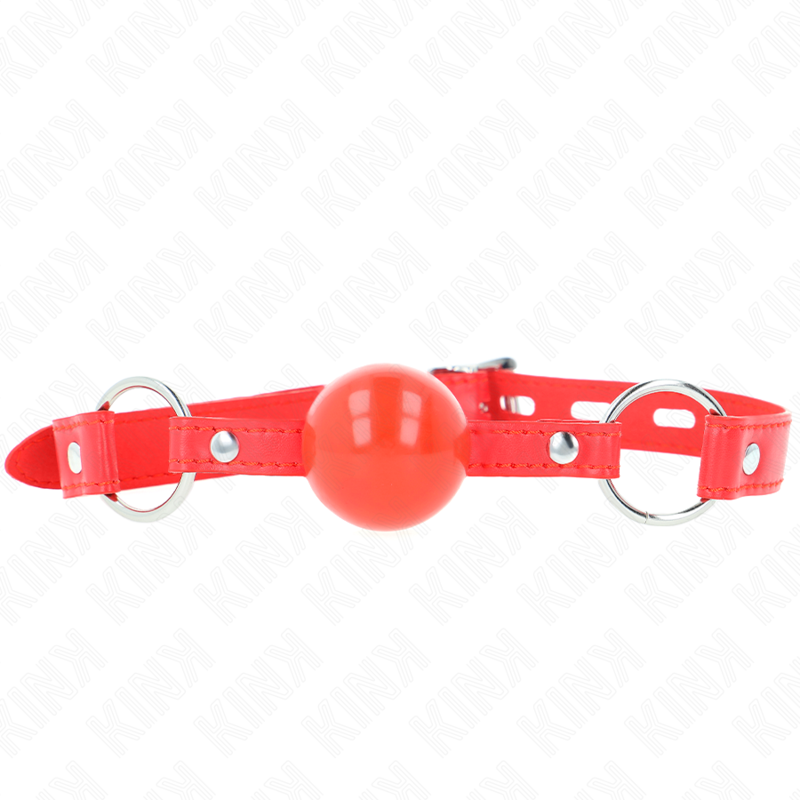 Kink Collar & Gag-Tpe Ball 4 cm Gag con Rosso Lock 60 X 2 cm