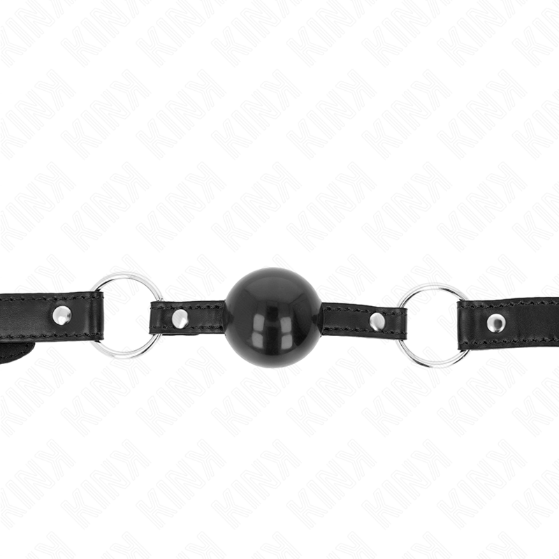 Kink Collar & Gag-Gag con Sfera Tpe Nero 4 cm, 60 X 2 cm 3 Kink Collar & Gag-Gag con Sfera Tpe Nero 4 cm, 60 X 2 cm · Bondage & Manette (imaginea 3)