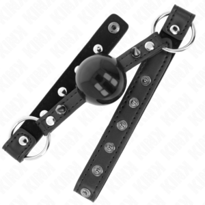Kink Collar & Gag-Ball Gag 4 cm con notte in su e snap lock 65 X · Bondage & Manette (imaginea 3)
