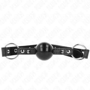 Kink Collar & Gag-Ball Gag 4 cm con notte in su e snap lock 65 X · Bondage & Manette
