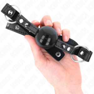 Kink Collar & Gag-Ball Gag 4 cm con notte in su e snap lock 65 X · Bondage & Manette (imaginea 4)