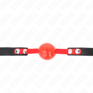 Kink Collar & Gag-Gag con Sfera Soft Tpe 4 cm, Modello 4, 60 X 2 cm · Bondage & Manette (imaginea 3)