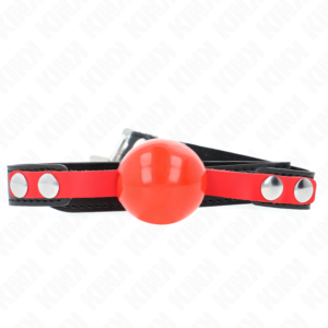 Kink Collar & Gag-Gag con Sfera Soft Tpe 4 cm, Modello 4, 60 X 2 cm