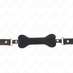 Kink Collar & Gag-Black Bone 12 cm Gag 63 X 2 cm-Silicone 7 Kink Collar & Gag-Black Bone 12 cm Gag 63 X 2 cm-Silicone · Bondage & Manette (imaginea 3)