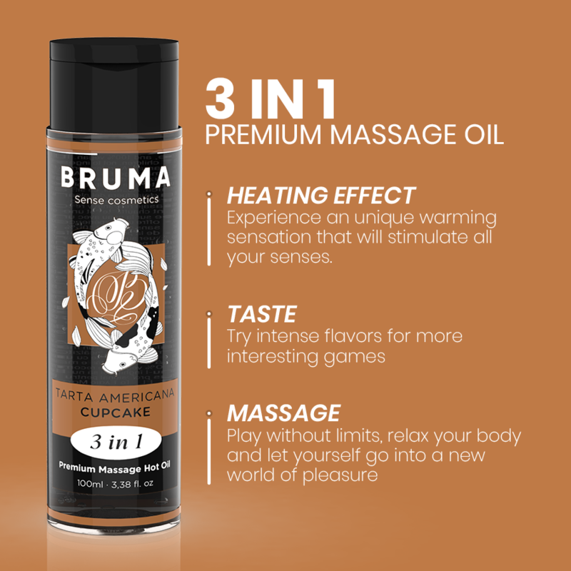Bruma-Premium Massage Hot Oil Cupcake 3 in 1 - 100 ml 3 Bruma-Premium Massage Hot Oil Cupcake 3 in 1 - 100 ml · Massaggio erotico (imaginea 3)