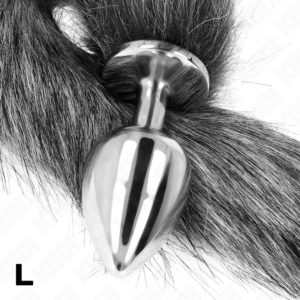 Kink Pleasure Plugs-Plug anale Size L 10 X 4 cm con Coda 6 Kink Pleasure Plugs-Plug anale Size L 10 X 4 cm con Coda · Accessori BDSM (imaginea 2)