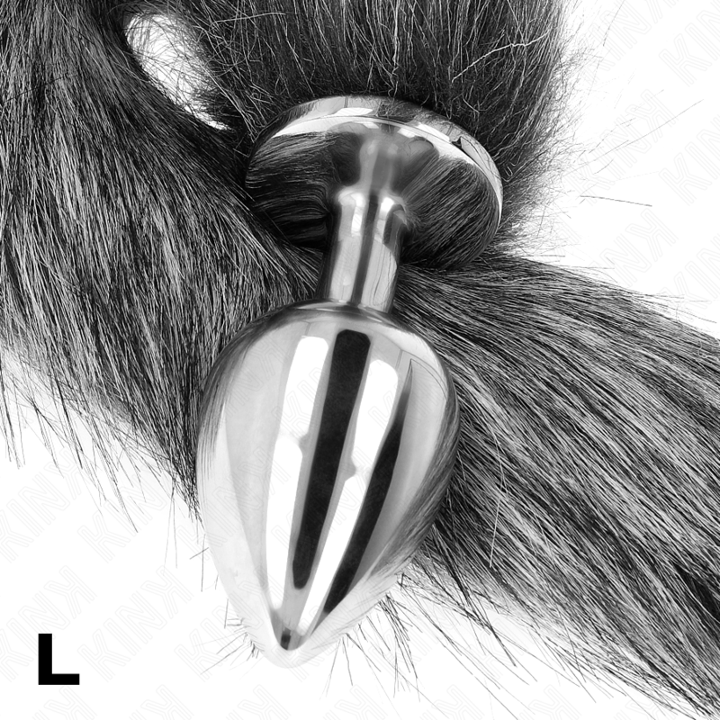 Kink Pleasure Plugs-Plug anale Size L 10 X 4 cm con Coda 2 Kink Pleasure Plugs-Plug anale Size L 10 X 4 cm con Coda · Accessori BDSM (imaginea 2)