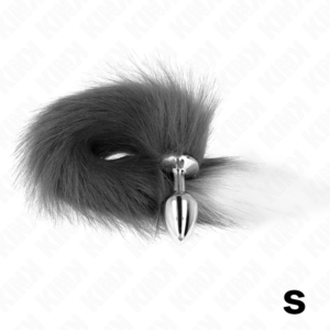 Kink Pleasure Plugs-Plug anale Size S 7 X 3 cm con Coda Sintetica-Grigio, Bianco, Taglia S 6 Kink Pleasure Plugs-Plug anale Size S 7 X 3 cm con Coda Sintetica-Grigio, Bianco, Taglia S · Accessori BDSM (imaginea 2)