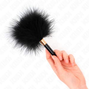 Kink Impact & Touch-Black Gold Metal Tickle Feathers 18 cm