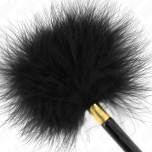 Kink Impact & Touch-Black Gold Metal Tickle Feathers 18 cm · Accessori BDSM (imaginea 4)