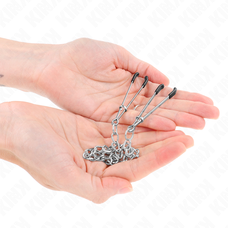Kink Nipple Grip-Morsetti sottili per capezzoli a catena grossa 30 · Accessori BDSM (imaginea 4)